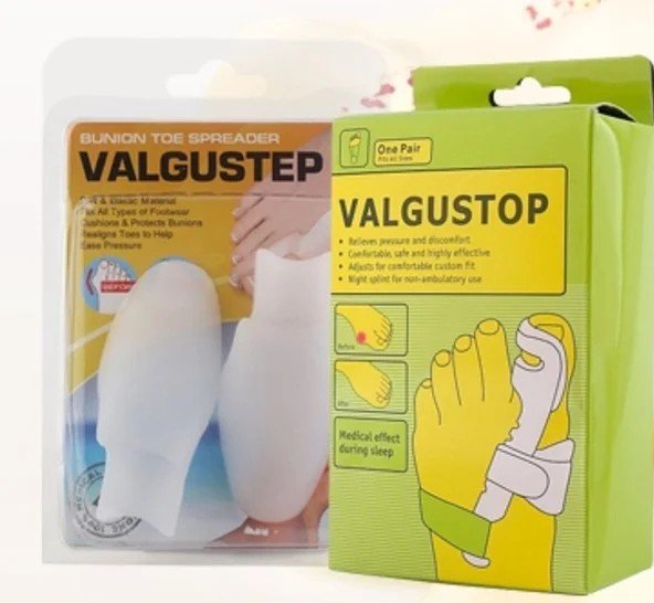 Setul Valgus 2 in 1: separator din silicon pentru zi și orteză reglabilă pentru noapte